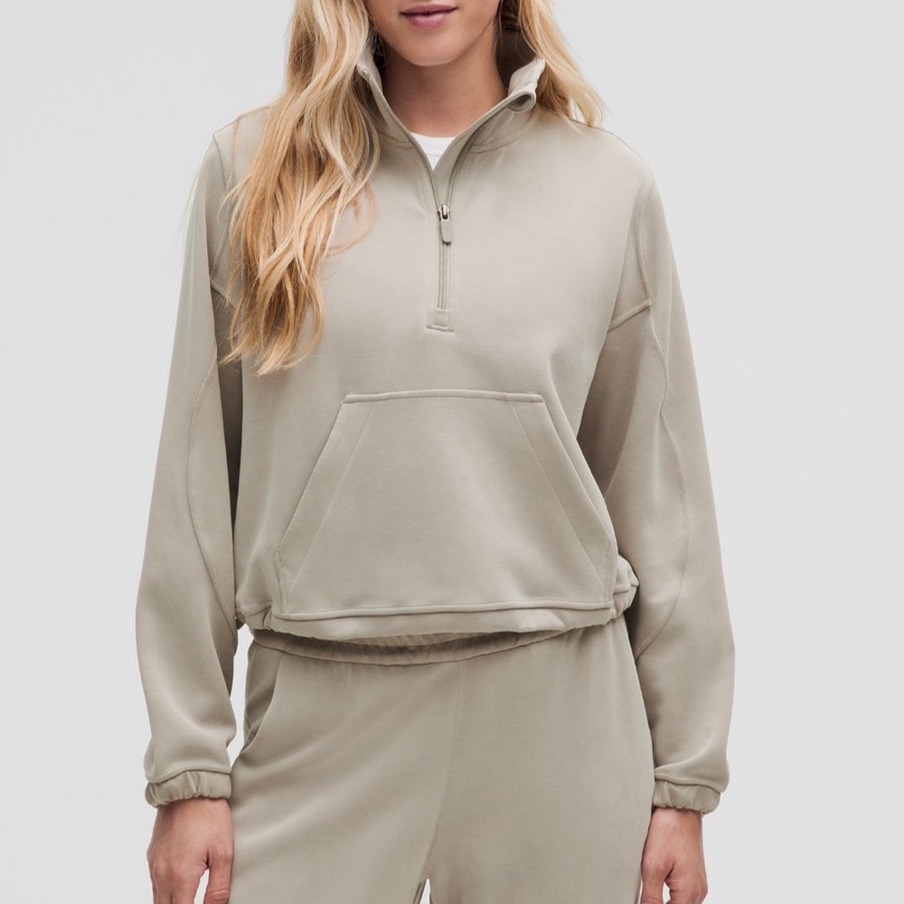 Lululemon Brushed Softstreme Halfzip Sz 8